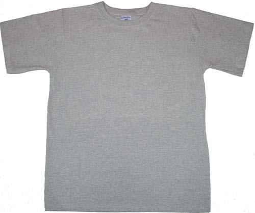 Plain Tee Shirt Adult Grey Marle